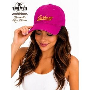 NWT Carhartt Force Canvas Script Graphic Baseball Cap Hat Magenta Agate OS